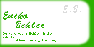 eniko behler business card